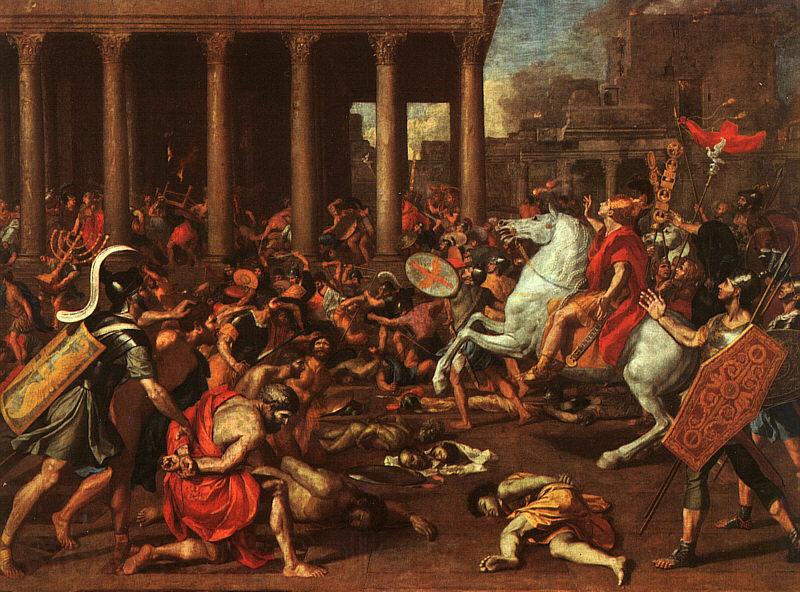 Nicolas Poussin The Conquest of Jerusalem Norge oil painting art